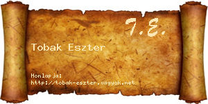 Tobak Eszter névjegykártya