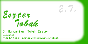 eszter tobak business card